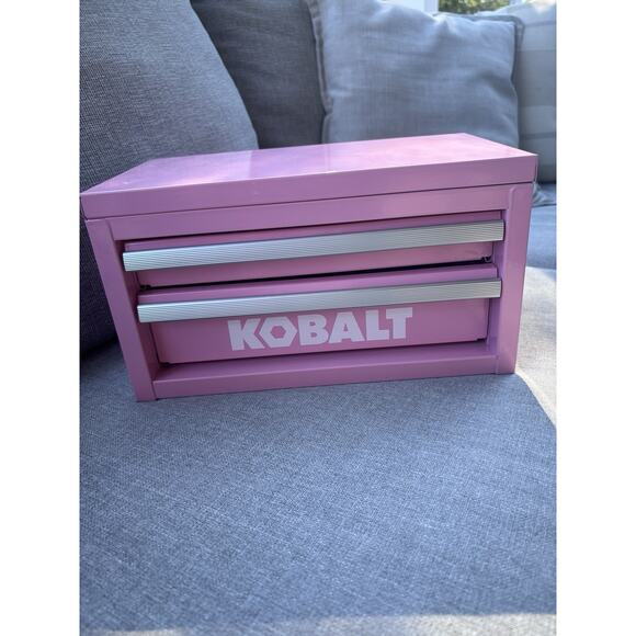 NWOB Kobalt 2 Drawer Hot Pink Mini Tool Box Craft Make-up - Picture 5 of 11